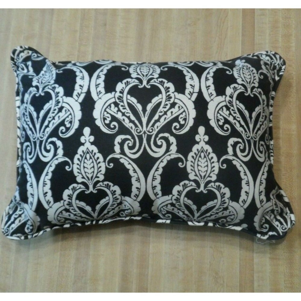 Decorative Throw Pillow Bohemian Rectangular Black